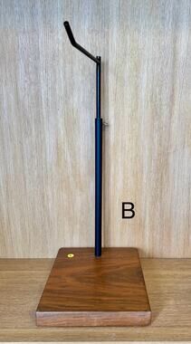 “B” Custom Steel & Wood Retail Display Stand – Adjustable Height